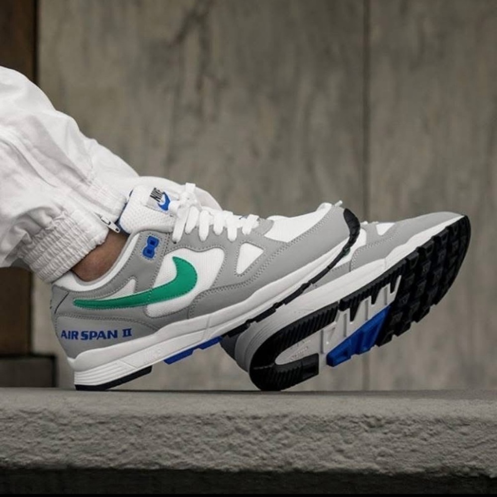 Nike Air Span II‎ Sneakers - Gray and Green